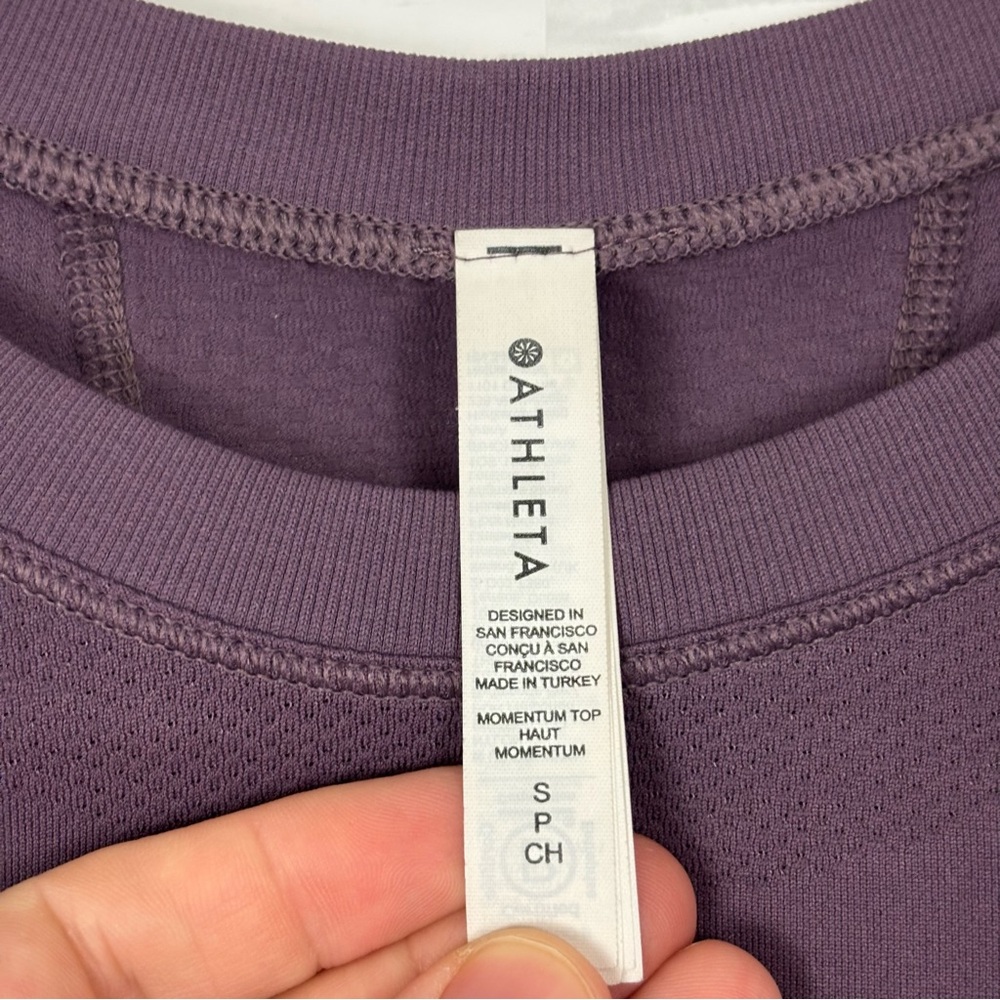 Athleta Momentum Top Long Sleeve Athleisure Size Small Purple - Picture 3 of 7
